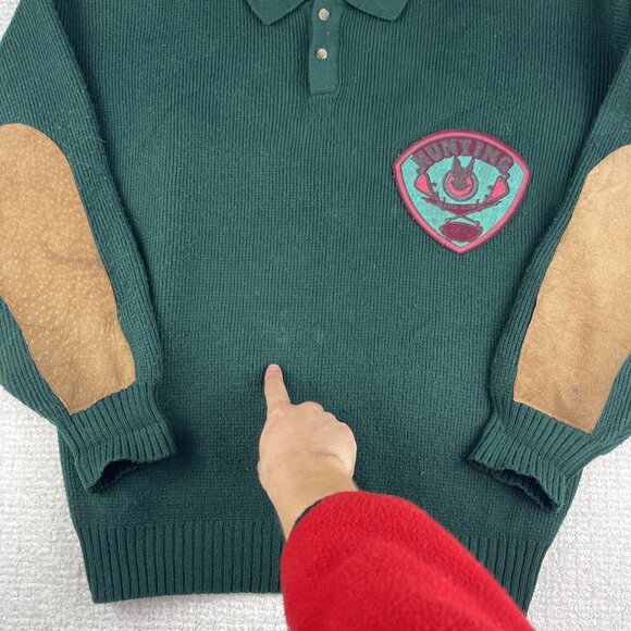 Vintage Club International Mens Size S Sweater Duck Hunting Club Grandpa *Read* - Picture 6 of 16